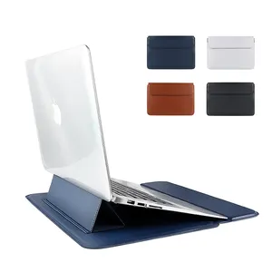 Factory Wholesale Portable Luxury PU Leather Waterproof Laptop Pouch Case Cover Magnetic Notebook Sleeve Bag