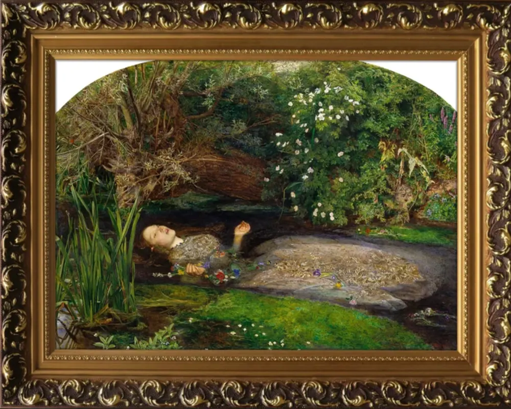 Museum kualitas Old Masters John Everett Millais Ophelia 1851, reproduksi lukisan minyak besar untuk rumah kantor Hotel seni dinding des