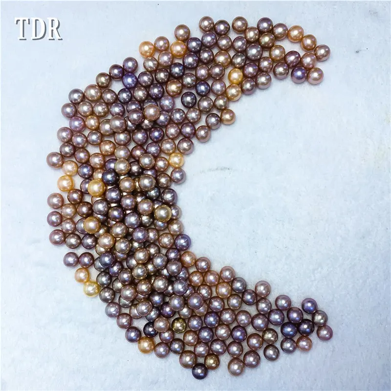 Freshwater pearl beads 8-9 mm round loose pearls natural color