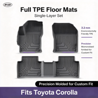 Tapis de sol de voiture en TPE écologique sur mesure pour Toyota Corolla Levin 2017-2026, ensemble de tapis de coffre et de protection de coffre