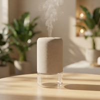 Diffuseur d'huiles essentielles avec housse en tissu, petit diffuseur d'arômes portable pour la maison, 100 ml, diffuseur d'huiles essentielles à air froid