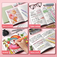 Surligneurs de couleur Deli, marqueurs fluorescents pour étudiants, stylos de surlignage accrocheurs, double pointe, deux couleurs, ensemble de 6 couleurs, stylos aux couleurs vives