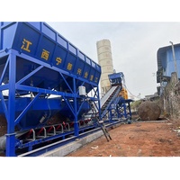 Centrale à béton portative de grande taille, usine chinoise, modèle HZS120, pour le mélange de ciment