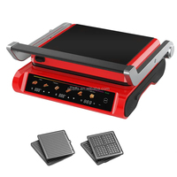 Aifa Machine à sandwich panini électrique à expansion complète 2000w 180 ° avec revêtement antiadhésif Machine à griller les steaks