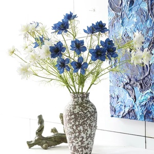 <span class=keywords><strong>Fleurs</strong></span> artificielles, 5 têtes de clématites au toucher réel pour la décoration intérieure, les fêtes et les mariages - Product Image 6