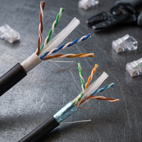 Kabel Ethernet Cat6 100M/200M/300M UTP/FTP/SFUTP/SFTP/FFTP Gigabit LAN untuk Rumah Kantor Hitam LSZH Outdoor Kustomisasi Pabrik