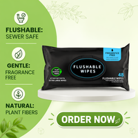 Lingettes humides biodégradables pour adultes, personnalisables avec logo, 99,9 % d'eau, aloe vera, vitamine E, jetables dans les toilettes, douces, écologiques, pour la maison