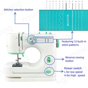 Electric Sewing Machine Model 520 Mini Overlock Buttonhole For Home Use Thick Fabrics - Product Image 2