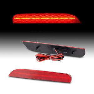 2PCS Lentille rouge/claire/fumée Lumière rouge LED Réflecteur arrière pour <span class=keywords><strong>FIAT</strong></span> <span class=keywords><strong>500</strong></span>- 2012-2017 OEM # 68154574AA 68154575AA - Product Image 2