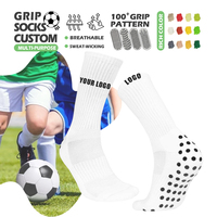 Chaussettes de football athlétiques de haute qualité, antidérapantes, en coton, pour hommes, avec logo personnalisé, chaussettes de sport pour le football