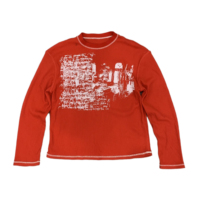 T-shirt gaufré à manches longues personnalisé pour homme, 100 % coton, style streetwear, imprimé DTG, manches longues, en maille gaufrée