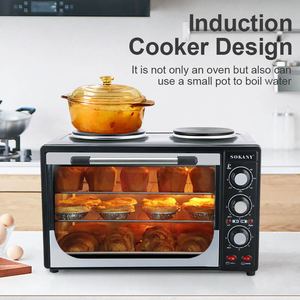 <span class=keywords><strong>Four</strong></span> électrique à <span class=keywords><strong>bouton</strong></span>-poussoir, avec plateaux de cuisson multicouches, arrêt automatique, haute puissance, pour usage familial - Product Image 4