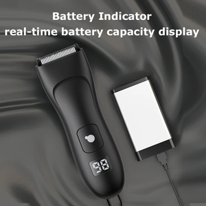 Trimmer Original - Trimmer per <span class=keywords><strong>peli</strong></span> del corpo da uomo, rasoio elettrico per <span class=keywords><strong>peli</strong></span> pubici/<span class=keywords><strong>petto</strong></span>/gambe/bikini, impermeabile, ricaricabile, nero - Product Image 5