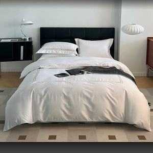 Ensemble <span class=keywords><strong>de</strong></span> literie brodé 100% coton 300T 400T pour usage domestique, ensemble <span class=keywords><strong>de</strong></span> draps en coton, draps en coton <span class=keywords><strong>de</strong></span> luxe, ensembles <span class=keywords><strong>de</strong></span> literie en lin - Product Image 3