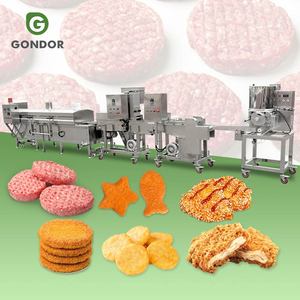 Machine automatique de découpe et de formage de mini-burgers de riz jamaïcains et de nuggets de poulet surgelés - Product Image 1