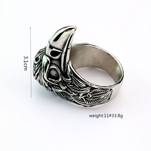 Retro Stainless Steel Men's <b>Ring</b> Eagle Relief Solid Design Gift Jewelry - Product Image 5