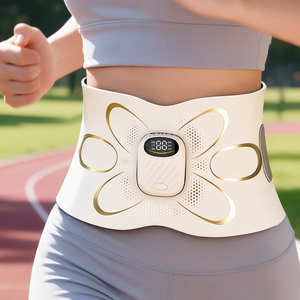 Ceinture de massage abdominale EMS rechargeable par USB avec batterie au lithium et 3 niveaux de chaleur pour la taille - Product Image 1