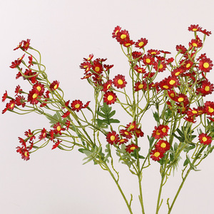 Fleurs artificielles en soie, marguerites à branche unique, haute simulation, pour décoration de mariage, maison et accessoires de photographie - Product Image 2