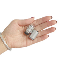 Mini 60x Microscope Magnifying Pocket Jewelry Magnifier Jeweler Loupe with 10X Folding Pocket Magnifier with LED Light