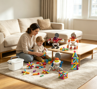 Robot de Construction Magnétique Transformable Édition Deluxe 142 Pièces DIY STEM pour Enfants – Jouet Éducatif pour la Maternelle et la Maison – Vente Flash