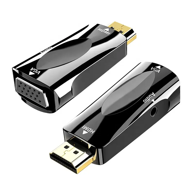 Convertisseur HDMI 1080P Full HD vers VGA, Port Audio, avec câble de sortie Audio