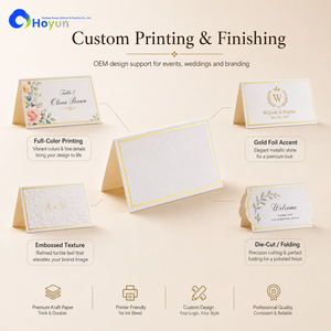Segnaposto per Matrimonio Personalizzabili con Bordo Dorato, Eleganti Carte da Scrivere per Nomi Ospiti e Tavoli, Decorazione per Banchetti - Product Image 6