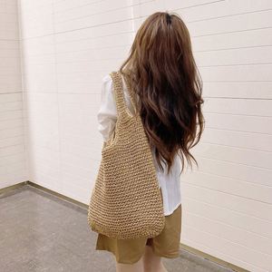 Ladies Fashion <b>Large</b> <b>Straw</b> <b>Bags</b> Open Woven Stylish Durable Tote <b>Bag</b> Summer <b>Beach</b> Handmade for Women - Product Image 5