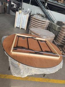 Grande Tavolo Rotondo Pieghevole in Legno Moderno per Esterni - Vendita Diretta dalla Fabbrica, Personalizzabile, Sconto Quantità - Product Image 3