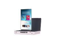 Système de divertissement portable avec écran de télévision intelligent de 27 pouces, haut-parleur et étui de transport pour karaoké