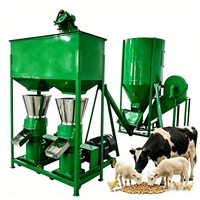 Ligne de production complète d'aliments pour animaux à haute efficacité, machine de fabrication d'aliments pour bétail et volailles pour usage agricole