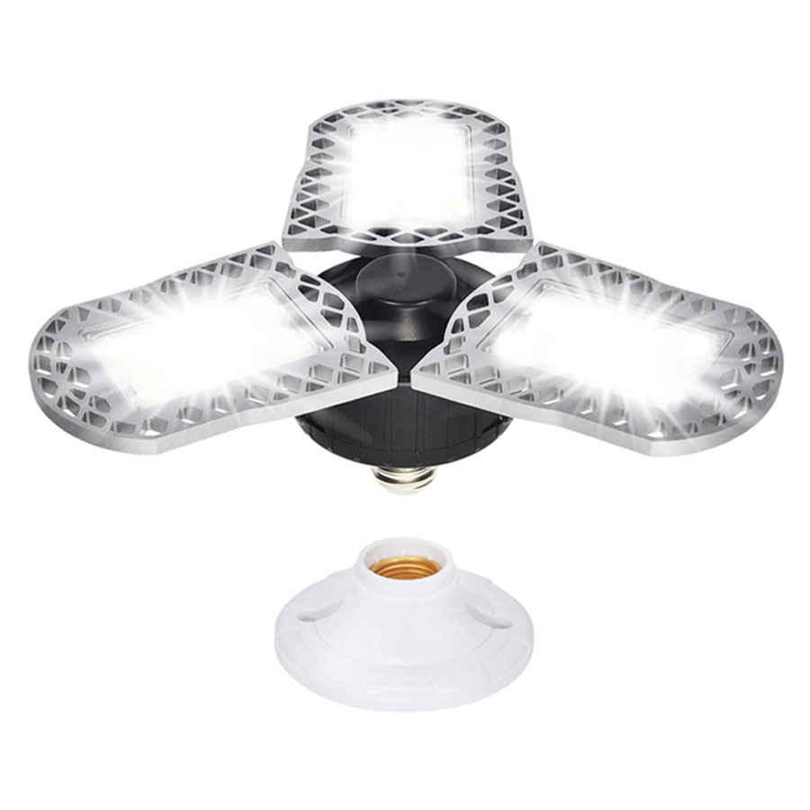 Заводская цена, 60 Вт, алюминиевый подвальный светильник с регулируемыми многопозиционными панелями, 6000 лм, гаражный светодиодный светильник