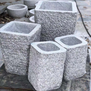 Giardino di pietra di forma quadrata planter pot <span class=keywords><strong>per</strong></span> la vendita della decorazione vaso di fiori vaso - Product Image 3
