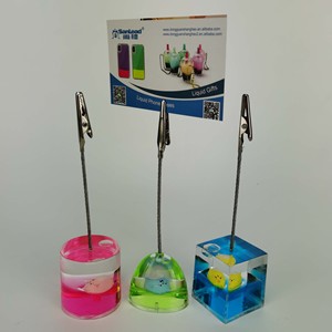 Hình bầu dục văn phòng văn phòng phẩm kim loại Lưu ý Clip nơi chủ thẻ khuyến mãi Acrylic bàn đứng ảnh Memo Clip - Product Image 4