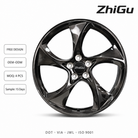Jantes forgées ZhiGu Premium 18-22 pouces, finition Gunmetal Turbine 5 branches, jantes sport de luxe pour BMW M3 M4 Audi RS Mercedes
