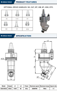 Tête d'angle haute précision à 90 degrés AG30-ER32 BT40 BT50 - Product Image 4