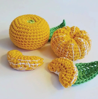 Groothandel Goedkope En Hoge Kwaliteit Gehaakt Fruit Schattig Speelgoed Hand Gehaakt Aardbei Oranje En Citroen Fruit Fotografie Rekwisieten