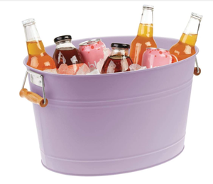 Cubo de hielo de vino grande con asa de <span class=keywords><strong>lata</strong></span> de metal dorado y blanco, personalizado, de <span class=keywords><strong>lata</strong></span>, con tapa, para jardín - Product Image 5