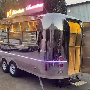 Het Opzetten Van Een Kraam En Snackkar Aanpassen Van Elke Stijl En Grootte Van Outdoor Mobiele Tractie Restauratie Auto Snack Auto Gebakken String Rv