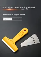 Couteaux et grattoirs de nettoyage en acier inoxydable de qualité industrielle, avec manches en plastique, pour le nettoyage du verre et des murs, directement de l'usine