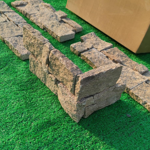 Paneles amarillos Gneiss Z Revestimiento de piedra exterior Cuarcita Piedra apilada seca - Product Image 5