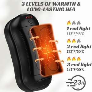 Dos calentadores de manos magnéticos de plástico recargables con chip inteligente de 4000 mAh, termostato ajustable para uso en coche, 23 horas de calefacción segura - Product Image 5