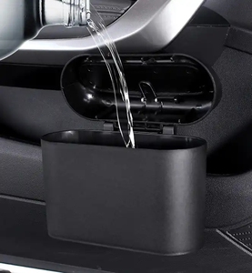 New Waterproof Car Trash Can Auto Garbage Box Car Storage Trash Bin With Lid And Gift
