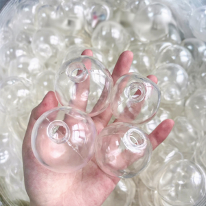 Venta al por mayor de bolas antiestrés de goma TPR huecas hechas a mano DIY, juguetes para apretar, juguetes blandos de descompresión DIY - Product Image 1