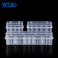Boîte d'emballage pour peptides 3ml 6 pièces 10 pièces 24 pièces Flacon en plastique transparent vide avec couvercle à clip Haute transparence