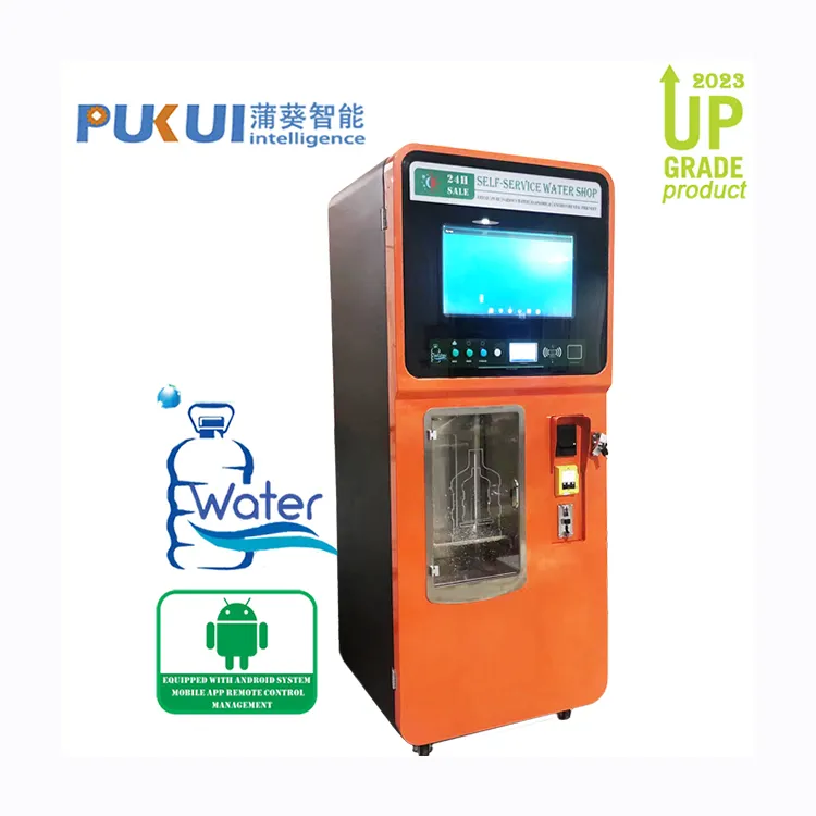 Android Versie Luxe Gezuiverd Water Filtratie Systeem Omgekeerde Osmose Waterautomaat Atm Dispenser Met Ro Filter