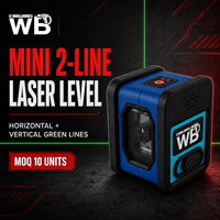 Niveau laser croisé portable mini 2 lignes à auto-nivellement, outil de mesure horizontal et vertical pour l'installation de carreaux et la construction