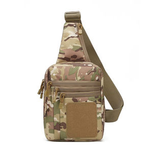 Bolso táctico tipo bandolera Oxford impermeable y duradero para camping, senderismo y actividades al aire libre, con cierre de cremallera y sistema Molle. - Product Image 6