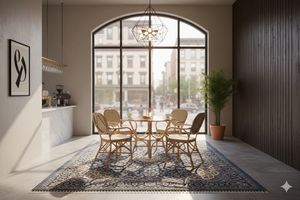 Jamaica <b>Bistro</b> Rattan <b>Dining</b> <b>Set</b> Modern Stylish Table Chairs Cozy Elegant <b>Dining</b> Room Home Apartment Hotel Restaurant Use Indoor - Product Image 2