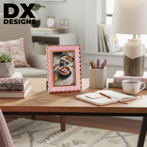 กรอบรูปไม้สีชมพูและสีทอง DX Designs ขนาด 4x6 5x7 6x8 8x10 นิ้ว - กรอบรูปสวยเก๋สำหรับห้องนอนและเป็นของขวัญ - Product Image 5