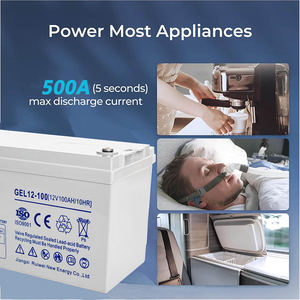 <span class=keywords><strong>Batterie</strong></span> <span class=keywords><strong>Gel</strong></span> 12V 120Ah à Décharge Profonde Sans Entretien VRLA Rechargeable <span class=keywords><strong>pour</strong></span> Système Solaire, Onduleur, <span class=keywords><strong>Camping</strong></span>-<span class=keywords><strong>car</strong></span>, Bateau, Alimentation de Secours - Product Image 4